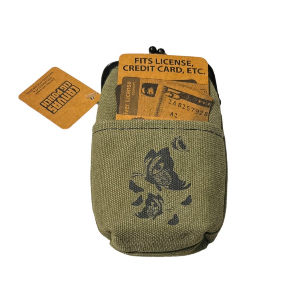 Colorful Canvas Cigarette Pouch with Snap Clasp Closure